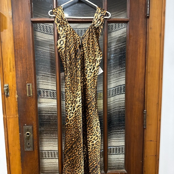 NWT Cabernet Cheetah Leopard Print Slip Dress Lingerie Dress Animal Print - Picture 1 of 10